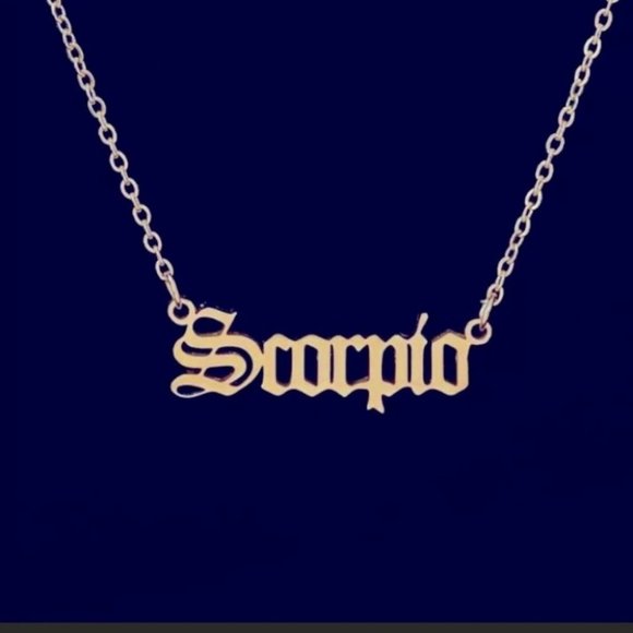 12 Astrological Letter Pendants Gold Necklace 925 - Picture 5 of 13